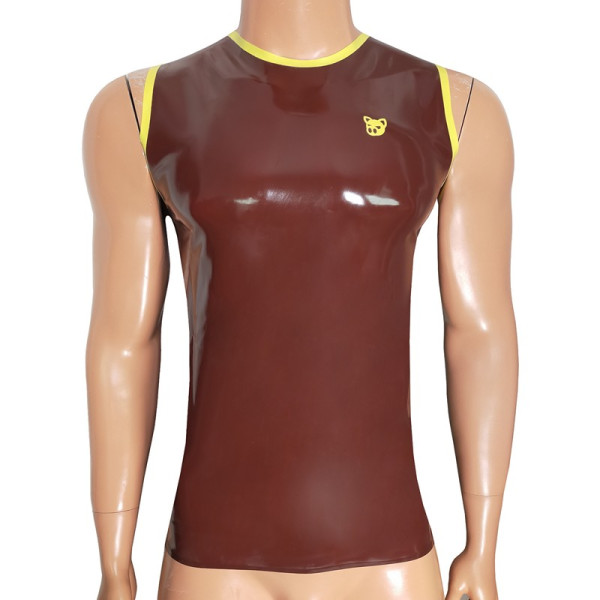 Trimmed sleeveless T-shirt